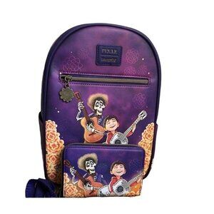 Loungefly Pixar Coco Miguel and Hector Backpack & Wallet Set